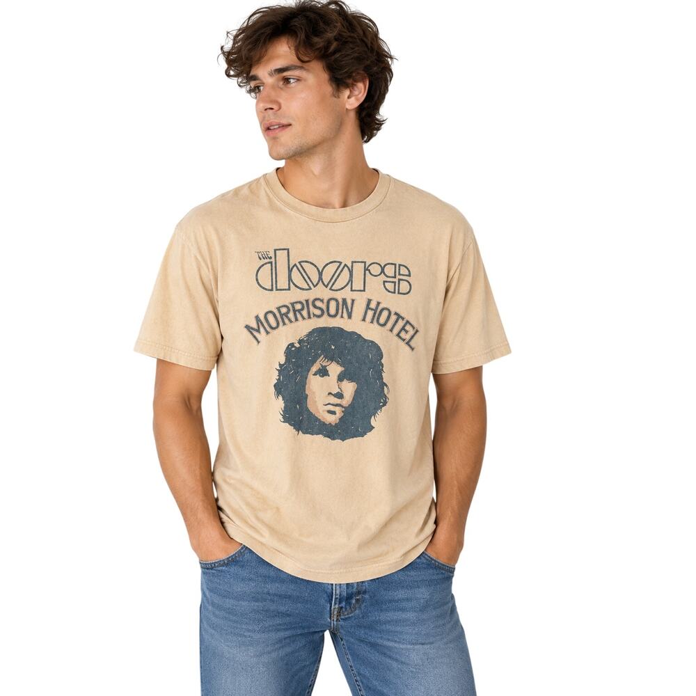 American Eagle The Doors Morrison Hotel Band Tee T-Shirt Large Tan